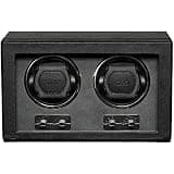 ROTHWELL Double Watch Winder for Automatic Watches with Quiet Motor with Multiple Speeds and Rotation Settings (Black/Grey)