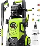 5000 MAX PSI P*ressure Washer 2026 NEW, Touch Screen 8 Level, 4 N*ozzles and F*OAM C*annon, P*ower Cleaner (Yellow)