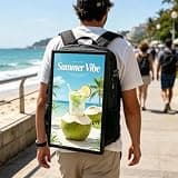 FRANREADER LED Bag with 21.5" 1000 Nits Screen – 2+32G Storage, App Control, Smart Split Screen, 60000mAh Built-in Battery 10H Playback for Parades & Festivals
