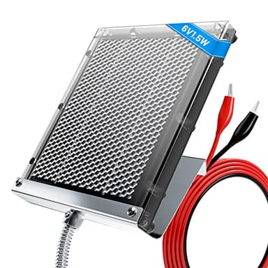 POWOXI Solar Panel for Deer Feeder 6V 1.5W Waterproof Solar Battery Charger with Mounting Bracket Alligator Clip Game Feeders Solar Panel 6 Volt