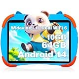 2026 Upgraded 10inch Kids Tablet, Octa-core CPU, Support Face Unlocked, 10GB+64GB+1TB Expand Tablets for Kids with Kids Space, Parental Control, 6000mAh Big Battery, Touchscreen Display Tableta,Blue