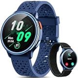 Quican Smart Watch for Women & Men, Compatible with iPhone & Android, Blue