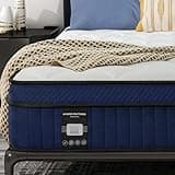 NiSleep Queen Mattress, 12 Inch Pillow Top Mattress in a Box, Medium Firm Fiberglass-Free, Soft Breathable Pressure Relief Memory Foam Hybrid Pocket Innerspring Bed, CertiPUR-US Certified