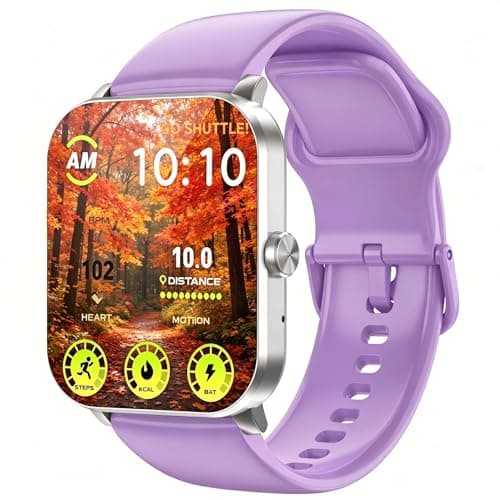 Jacoosa Smart Watch 1.85" HD for Men Women, Answer/Make Calls, IP68 Waterproof Fitness Tracker, 120+ Sports Modes Pedometer, Compatible with Android/iOS