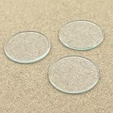 6pcs Transparent Round Flat Glass Lens Set (23-34mm) - Optical Glass Lenses Compatible with SST40 Flashlight Torch(30mm x 2mm)
