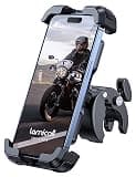 Lamicall Motorcycle Phone Mount, Bike Phone Holder - [Metal Lock] Upgrade Quick Install Bar Clip for Bicycle Scooter, Cell Phone Clamp Gifts for iPhone 17 16 15 Pro Max, Galaxy, 4.7-6.8" Phones