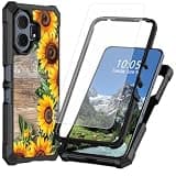 DIGTIALL for TCL K70 5G Phone Case,Sunflowers On Wooden