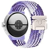 Yeahxing Band for Pixel Watch 4/3/2/1 41mm - Stretchy Nylon Braided Band for Google Pixel Watch 4 41mm 2025, Fit 6.8-10.2 inch Adjustable Wristband with Parachute Buckle for Men Women