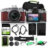Nikon Zfc Mirrorless Camera with NIKKOR Z DX 16-50mm f/3.5-6.3 VR Lens, 20.9MP DX, 4K Video, Vari-Angle Touchscreen, Crimson Red Bundle with Bag + Cleaning Kit + 64GB Memory Card