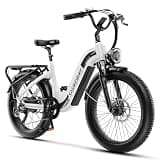VEBLUE Electric Bike for Adults-White