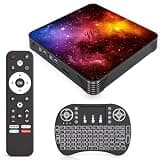Android 14.0 TV Box 2026, Quad-Core 4GB RAM 128GB ROM, 4K Video, Dual WiFi, Bluetooth 5.0, HDMI USB 2.0, Mini Keyboard, Smart Home Streaming Media Box