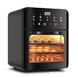 Air Fryer Oven, 8-in-1 Steam Air Fryer with Convection Heating, Large Capacity Countertop Oven, Digital Touch Control, Dehydrate, Bake, Roast, Reheat, Family Size Air Fryer Oven, 70-200°C