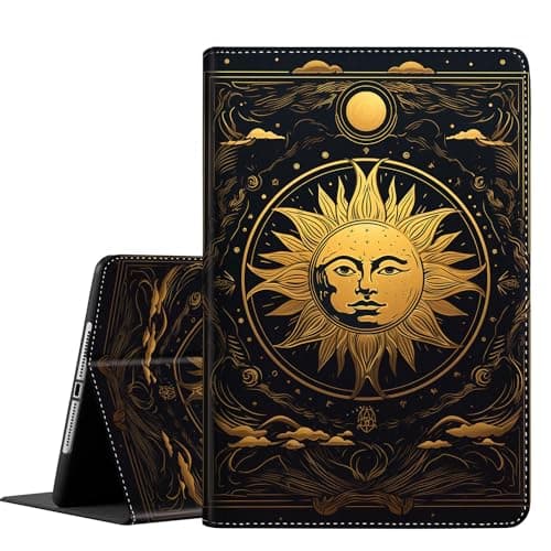 Case for iPad 9.7 (2018/2017 Model, 6th/5th Generation), Slim Folding Stand Cover with Auto Wake/Sleep Fit iPad 9.7 Inch 2018/2017, Golden Sun