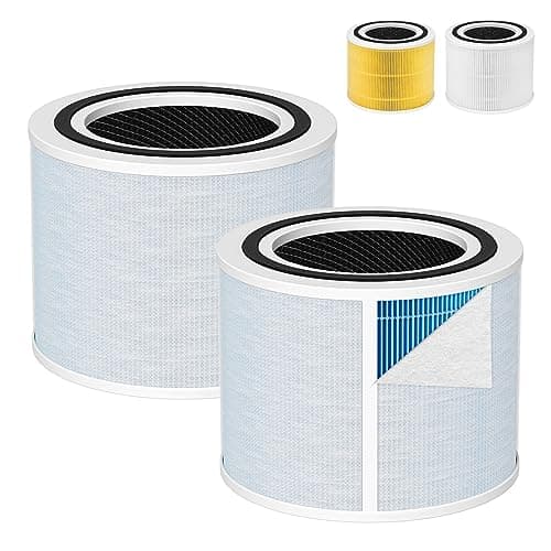 Core 300 Smoke Replacement Filter for LEVOIT Core 300-P Core 300 Core 300S Core 300S-P VortexAir Air Purifie-r, Core 300-RF, 4-in-1 Activated Carbon Filtration System, 2 Pack, Blue