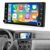 SIXTOP Car Stereo Radio for Toyota Corolla/Toyota RAV4/Camry/Tundra/Sequoia/ 4Runner Wireless Apple CarPlay Android Auto 7 Inch HD Touch Screen Bluetooth FM/AM Mirror Link EQ USB SWC Backup Camera