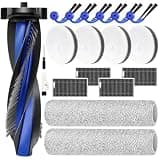 X12 OMNICYCLONE Replacement Kit for ECOVACS Deebot X12 OMNICYCLONE Robot Vacuum Cleaner:1 Main Brush,2 Mopping Rollers,4 Cotton Filters,6 Side Brushes,4 HEPA Filters,1 Cleaning Brush,1 Screwdriver