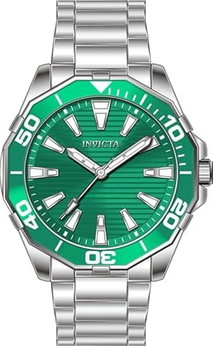 Invicta Pro Diver Men 46mm Metal Steel Green dial PC21S Quartz