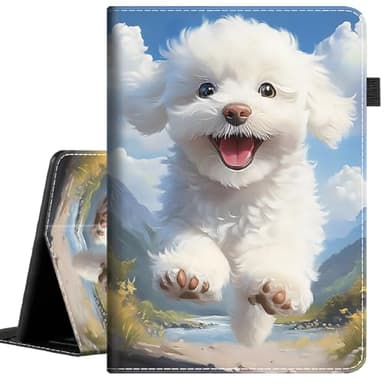 Case for All-New Amazon Kindle Fire HD 10 and Fire HD 10 Plus Tablet (13th/11th Gen, 2023/2021 Release) 10.1, Slim Folding Stand Cover with Auto Wake/Sleep, Bichon Frise