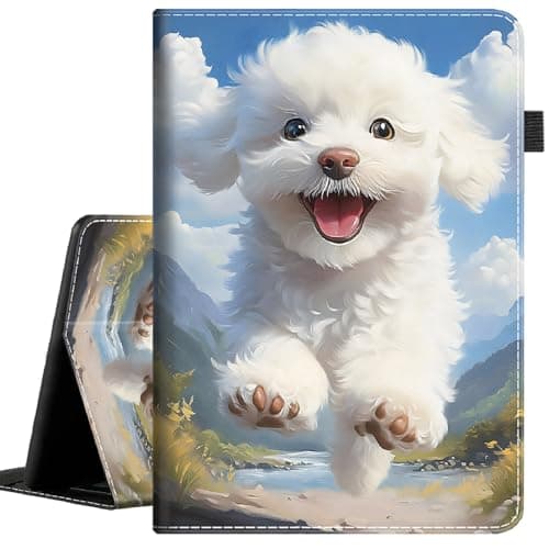 Case for All-New Amazon Kindle Fire HD 10 and Fire HD 10 Plus Tablet (13th/11th Gen, 2023/2021 Release) 10.1, Slim Folding Stand Cover with Auto Wake/Sleep, Bichon Frise