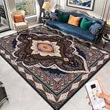 Large Area Heated Floor Mat, Infrared Radiant Heating Carpet with Timer, Energy Efficient Electric Floor Heater for Indoor Spaces, Office, Bedroom and RV(A,120 * 200cm)