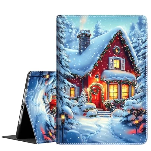 Case for Samsug Galaxy Tab S10 Lite/ S10 FE 2025/ S9 FE 10.9 inch/ S9 11 inch 2023 ，Slim Fit Foldable Standing Case with Auto Sleep/Wake for Galaxy Tab S10 Lite, Snowy Christmas Lgloo
