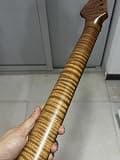 AAAAA 22 fret Roasted Flame Maple Electric guitar Neck part locking nut