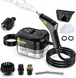 Handheld Steam Cleaner: Choimixs 2500W High Temperature Pressurized Steamer with 6 Adjustable Levels - Portable Multi-Surface Steam Cleaning Machine for Kitchen, Bathroom, Furniture (Black)