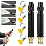 Home High-Pressure Car Washer Gun with Booster Nozzle,High Pressure Hose Nozzle,360° Adjustable Hose Nozzle,for Watering Plants and Vegetables, and Car Washing(Black)