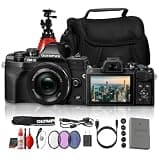 Olympus OM-D E-M10 Mark IV Mirrorless Camera with 14-42mm EZ Lens Black (Bundle)