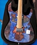 Leo Jaymz Electric Guitar Monsoon Deluxe Series, Reverse Headstock, Burl Top, Mahogany Body, Roasted Maple Neck, Rosewood Fretboard, Case and Capo(BC-0008-072)
