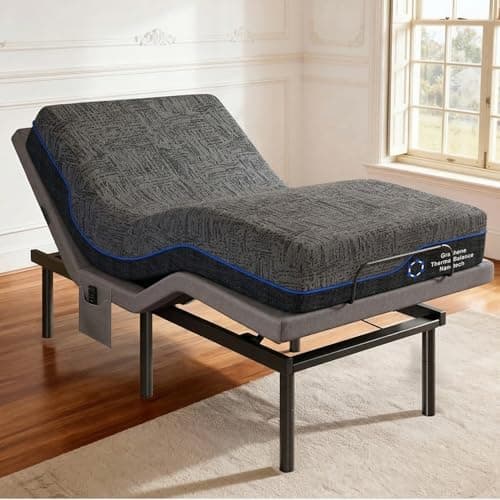 Marsail Twin XL Adjustable Bed Frame with Massage, Electric Head & Foot Incline, Zero-Clearance and Zero Gravity Mode, 4 USB Ports, Wireless Remote, Easy Assembly, Ultimate Comfort