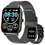 Smart Watch for Men Women Fitness: Waterproof Make Answer Call Digital Mens Watches Pedometer Smartwatch for Android Phone iPhone Samsung Compatible Sleep Heart Rate Monitor Running Step Tracker