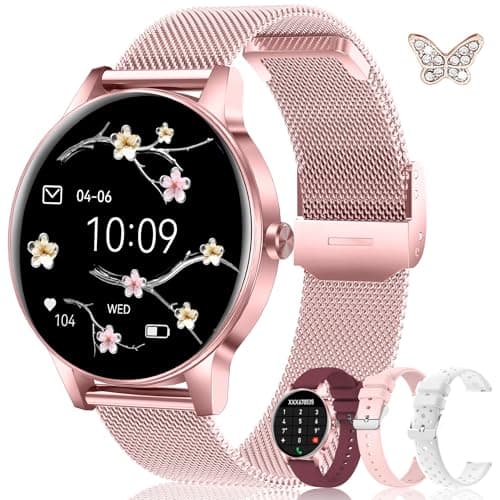 Betatree Smart Watch for Women Android/iPhone, 1.27" HD Screen Smartwatch with Answer/Make Call, Fitness Tracker with 130+ Sports Modes, Heart Rate/Sleep/Health Monitor, IP67 Waterproof (Purple Gold)