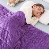 Sivio Weighted Blanket 5lbs, 36 x 48inches, Soft and Cozy Cooling Heavy Blanket for All-Season, Calm Sleeping and Nap, Suit for Car, School and Home, Machine Washable, Purple