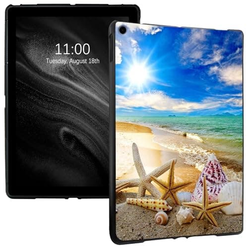 Tablet Case for iPad 9th/8th/7th Generation Case 10.2'', Slim Lightweight Transparent Shockproof Soft TPU Protective Case Soft Cover for iPad 10.2 Inch 2021/2020/2019, Sunshine Beach