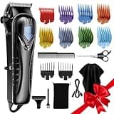 Chicclly Low Noise Hair Clippers for Men & Women with 10 Color Guide Combs