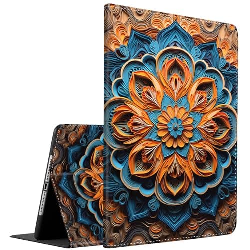 Case for iPad (A16) 11th Generation 11 Inch (2025), iPad 10th Generation 10.9 Inch (2022)，Slim Fit Foldable Standing Cover Case with Auto Sleep/Wake ，Mandala