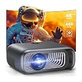 [Electric Focus/High Brightness] FUDONI Projector with WiFi and Bluetooth, Native 1080P Real 400 ANSI Lumen, Outdoor Movie Projector, Max 300'' Display Home Theater, for iOS/Android/TV Stick/HDMI/USB