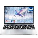 2026 Laptop Computer, 15.6 Inch Windows 11 Pro Laptops with Office 365, 8GB RAM 256GB SSD, Traditional Portable Lap top with Core M3-6Y30 Processor and Built-in Cooling System for Business & Students