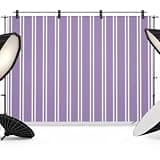 Purple Striped Backdrop 12x8ft Farmhouse Modern Striped Minimalist Photography Backdrop Fabric Photoshoot Background Tapestry Banner for Birthday Baby Shower Decoration Party Video Photo Studio Props