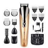 DUYHBAWRS Professional Men Electric Hair Clipper 6 in 1 Multifunctional Hair Cutter Machine Rechargeable Hair Trimmer for Beard Nose Ears