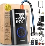 OlarHike Tire Inflator Portable Air Compressor, Smart Dual Hose System, Auto Air Pump for Car Tires, Bike,Bicycle, Motorcycles,Electric Pump with LED Light & Digital Pressure Gauge