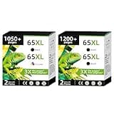 65XL Ink Cartridges 4-Pack Replacement for HP 65 XL Black Color Combo Pack for HP65 HP65XL with Printer Deskjet 3755 3758 3772 3752 3720 3722 2600 2622 2652 2655 2624 2635 2640 Envy 5055 5000 5070 505