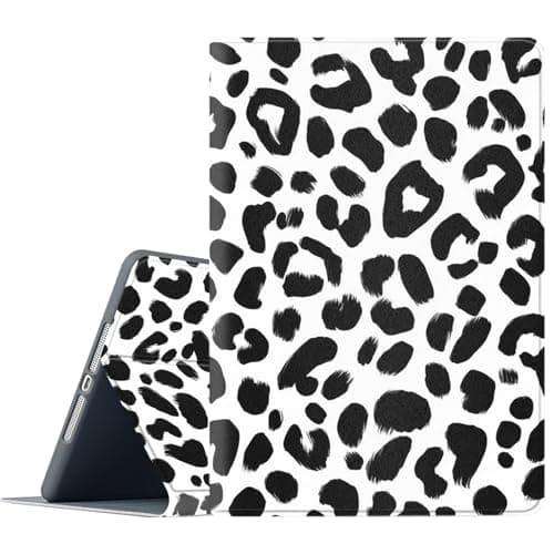 FGDRFGRW Case for Amazon Fire HD 10 Tablet (9th/7th/5th Generation,2019/2017/2015 Release),Adjustable Stand Auto Wake/Sleep Function Full Body Protection Cover - Leopard Print