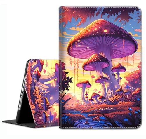 Case for iPad A16 11th Gen 11 Inch (2025), 10th Gen 10.9 Inch (2022) Model A3354, A3355, A3356, A2696, A2757, A2777 ，Slim Fit Standing Cover with Auto Sleep/Wake，Psychedelic Mushrooms