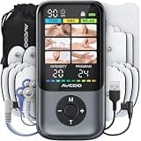 24 Modes TENS Unit Muscle Stimulator with Newest Color Screen, Innovative Single Type-C Port, Rechargeable 3-in-1 TENS Machine for Shoulder, Back Pain Relief Therapy, EMS Massager Machine, 10 Pads