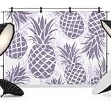 Purple Pineapple Backdrop 10x8ft Summer Botanical Tropical Fruits Photography Backdrop Fabric Photoshoot Background Tapestry Banner for Birthday Baby Shower Decoration Party Video Photo Studio Props