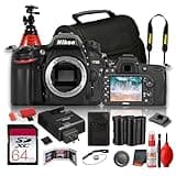 Nikon D7100 Digital SLR Camera Body Only DX Format 24.1MP with Nikon F Mount and Advanced Autofocus (1513) + 64GB Card + EN-EL15C Battery + Camera Bag + Charger + Flexible Tripod + More(18pc Bundle)