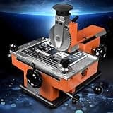 Caibendss Metal Nameplate Marking Machine,Semi-Automatic Stamping Metal Label Dog Tag Printer Machine,for Copper,Aluminum,Stainless Steel,Wooden,Plastic,PVC Card 6mm/0.236in