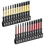 TGFTGF Impact Hex Head Allen Wrench Drill Bit Set, 24PCS, 2-inch (Metric & SAE), Premium S2 Steel 1/4" Hex-Shank Hex Bit Set, CNC Machined Magnetic Screwdriver Bit Set, Storage Box, Automotive Home